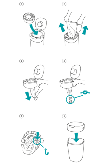 DNR Tommee Tippee Twist and Click Advanced Nappy Disposal Refill